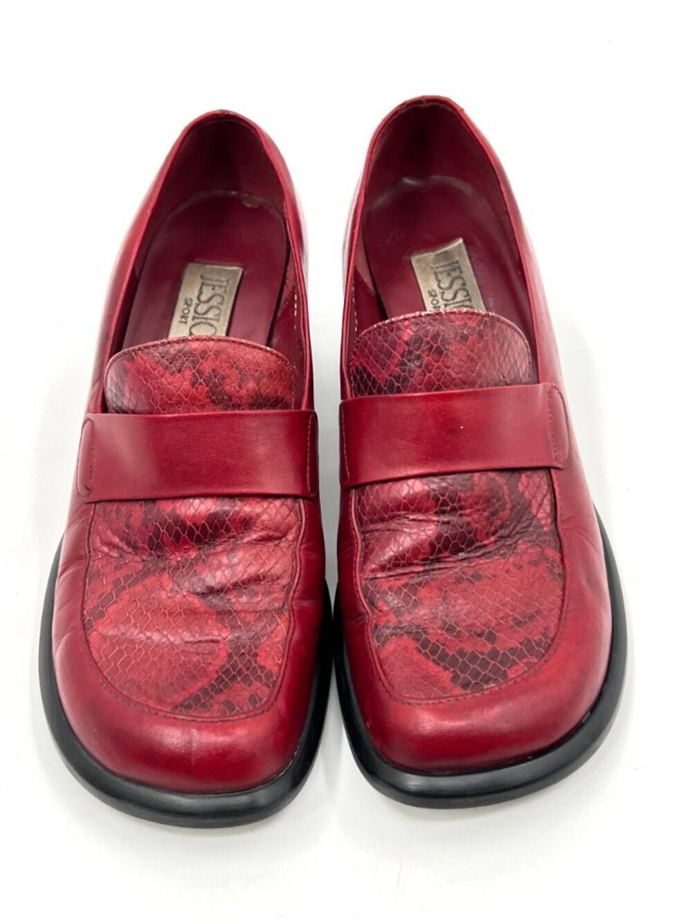 Vintage Jessica Square Toe Leather Shoes